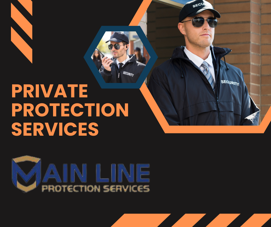 A diverse team of security professionals from Main Line Protection Services ensuring safety with advanced technology and strategic planning.